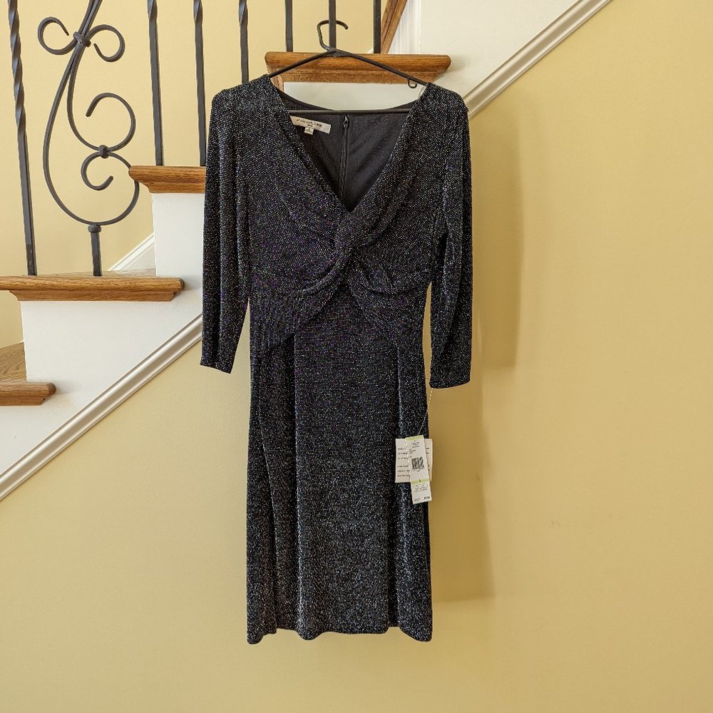 Black Cocktail Dress with Silver Sparkles 💎